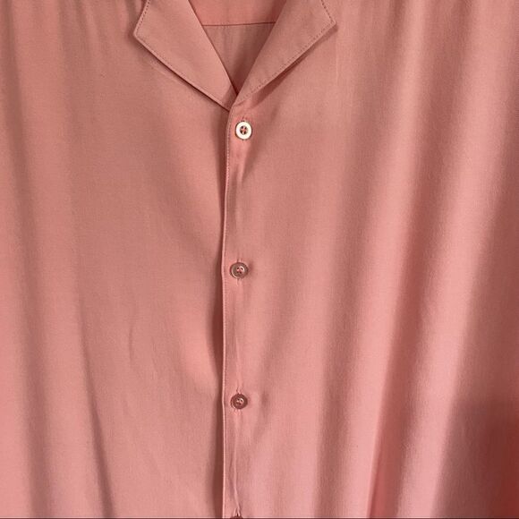 Forever 21 Cuban Collar Dusty Pink Shirt - Picture 5 of 9